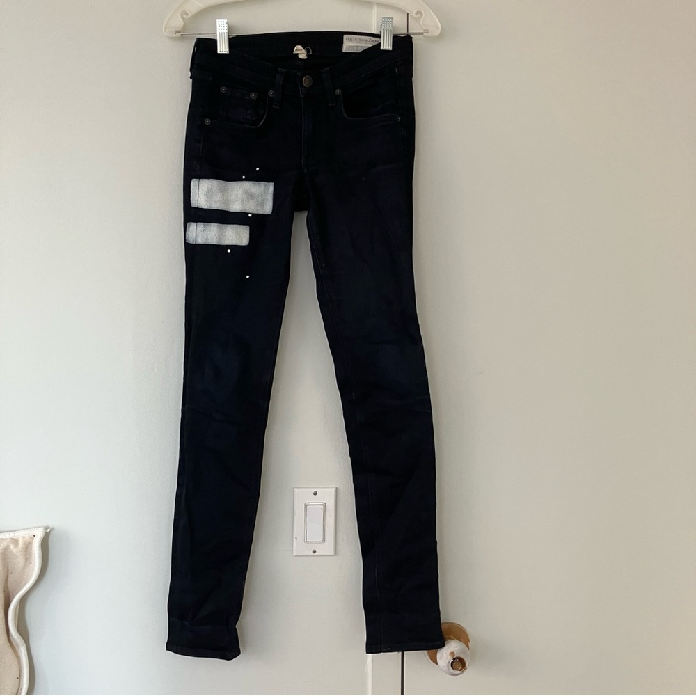 Rag & Bone Dark Wash Skinny Jeans sz XS black
